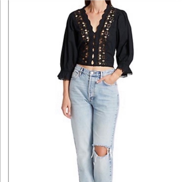 Free People Louella Embroidered Cotton Top - Picture 5 of 14